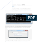 Autentificacion de Usuarios en Java Con Mysql