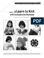 Let's Learn To Knit: With Increase and Decrease