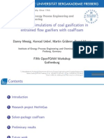 Numerical Simulation of Coal Gasification in Entrained Flow Gasifiers With CoalFoam