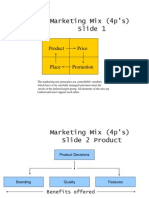 Marketing Mix (4p's) Slide 1: Product Price