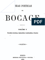 Obras Poéticas de Bocage: Versões Líricas, Episódios Traduzidos, Fastos