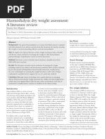 Haemodialysis Dry Weight Assessment: A Literature Review: Susana San Miguel