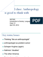 The Final Class: Anthropology Is Good To Think With