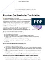 Exercises For Developing Your Intuition