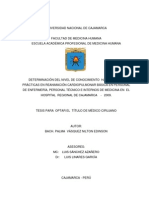 Tesis Unc Determinacion Del Nivel de Conocimiento Habilidades y Practicas en Reanimacion Cardiovascular