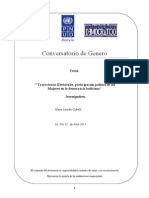 Trayectorias Electorales, Participación Política de Las Mujeres en La Democracia Boliviana