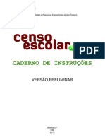 Caderno de Instruções - Censo Escolar