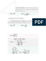 La Derivada de La Raíz Enésima de Una Función Es Igual A La Derivada Del Radicando Partida Por La N