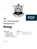 11 Bio Yrly Exam 09 Questions