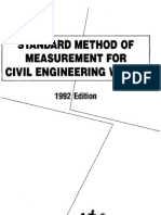 Standard Method of Measurement For Civil Engineering Works