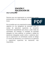 Centralización y Descentralización de Autoridad