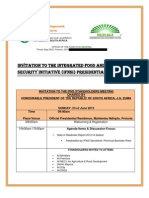 Invitation: Integrated Food and Nutrition Security Initiative Presidential Meeting