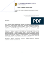 Ensayo Sobre El Analisis D Los Modelos de Diseños Instruccionales para Entornos Virtuales