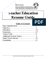 Teacher Education Resume Guide: (920) 403-3040 WWW - Snc.edu/career Careers@snc - Edu JMS 106