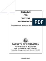 Revised B.ed Syllaus-2011-Kashmir University