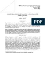 Shear Strength and Deformation Capacity For RC Columns