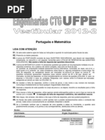 UFPE-2012.2 Provas Portugues e Matemática Com Justificativa