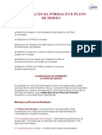 planificaÇÃo Da formaÇÃo e Plano de Sessão