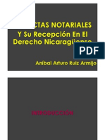 Las Actas Notariales Y Su Recepción en El Derecho Nicaragüense