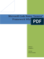 Microsoft Code Name "Geneva" Framework Whitepaper For Developers