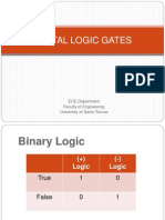 Digital Logic Gates: ECE Department Faculty of Engineering University of Santo Tomas