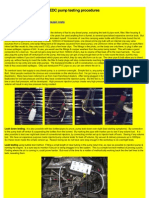 EDC Pump Testing Procedures