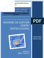 INFORME DE GESTIÓN DISEÑO INSTRUCCIONAL Sandra Ramos