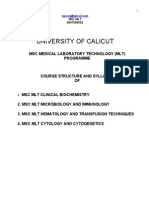 New Revised MSC MLT Calicut