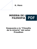 Marx - Miseria de La Filosofia