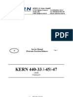 Kern 440 Precision Balance - Service Manual