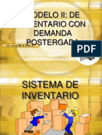 Modelo de Inventario Con Demanda Postergada