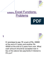 Basic Excel Functions - Problems