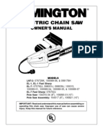 Remington Chainsaw Model 100015 - Manual