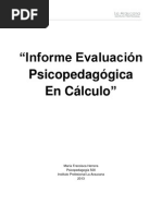 Informe Evaluación Psicopedagógica EVALUA 2