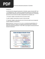 Estructura de La Educación Preescolar en Colombia