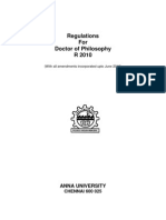 Anna Univerity PhDRegualtion With Amendments