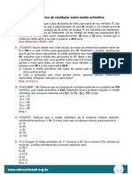 Exercícios de Vestibulares - Média Aritmética