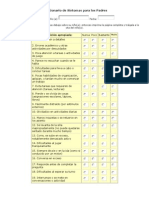 Cuestionario de Síntomas para Los Padres