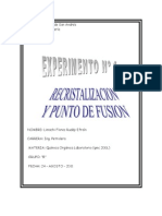 Recristalizacion y Puntos de Fusion