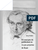 El Concepto de Publicidad en La Paz Perpetua de Kant