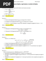 Exercices Corriges. Developpements Limites Et Calculs de Limites