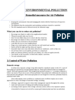 Control of Environmental Pollution: 1. Preventive and Remedial Measures For Air Pollution