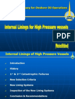 Internal Lining of Pressure Vessels