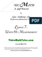 Video Math Tutor: Basic Math: Lesson 7 - Units of Measurement