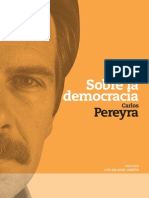 Pereyra, Carlos. Sobre La Democracia