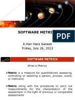 Software Metrics: K.Hari Hara Ganesh Friday, July 26, 2013