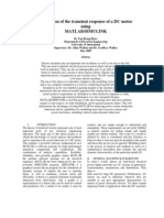 Evaluation of The Transient Response of A DC Motor