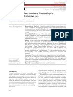 Transfusion Practices in Massive Haemorrhage in Pre-Intensive and Intensive Care