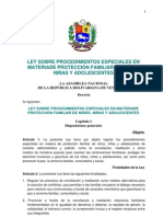 Ley Sobre Procedimientos Especiales en Materiade Protección Familiar de Niños, Niñas y Adolescentes