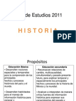 Plan de Estudios 2011 HISTORIA - Breve Introducción